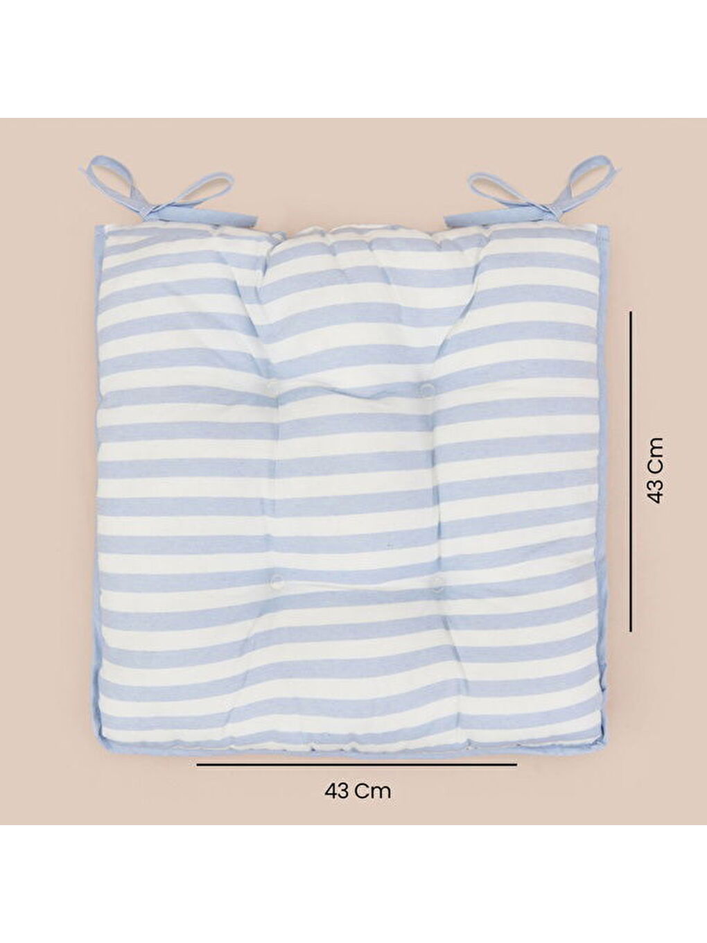 Soft Nautical Fun Sandalye Minderi - Ekru / Mavi - 43x43 cm-8