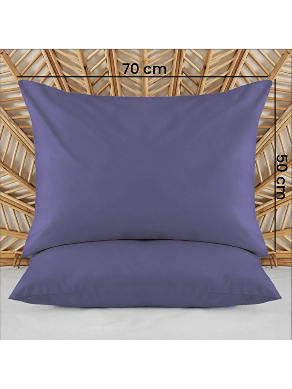 Soft Basic 2'li Yastık Kılıfı - Lacivert - 50x70 cm-3