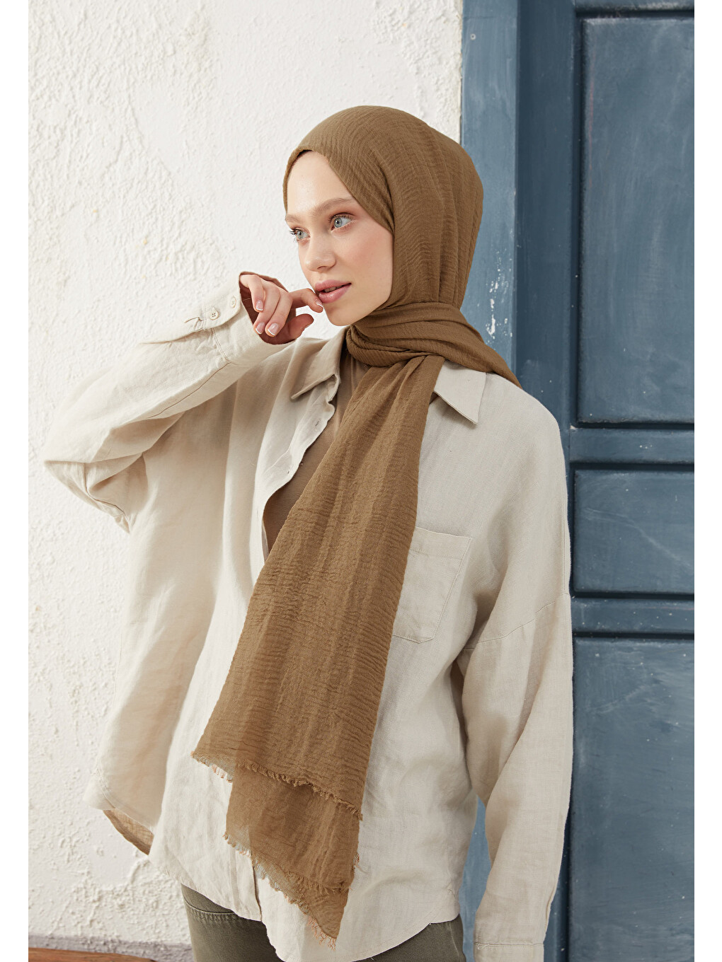 Kahverengi Bürümcük Şal Camel