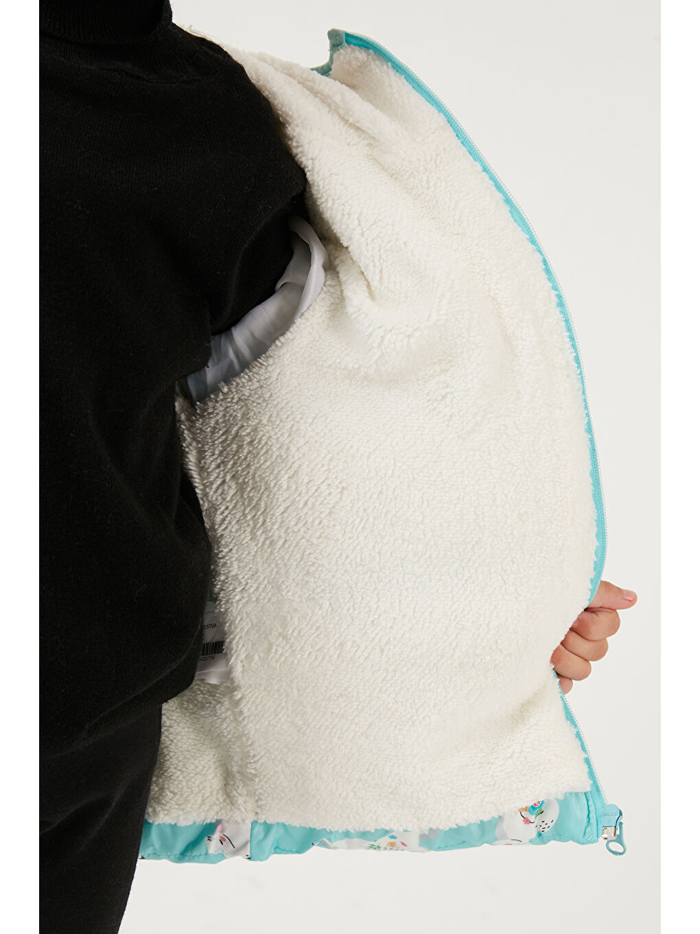 Yeşil Ekstra Dolgulu İçi Yumuşak Polarlı Kapüşonlu Şişme Mont 5763007-4