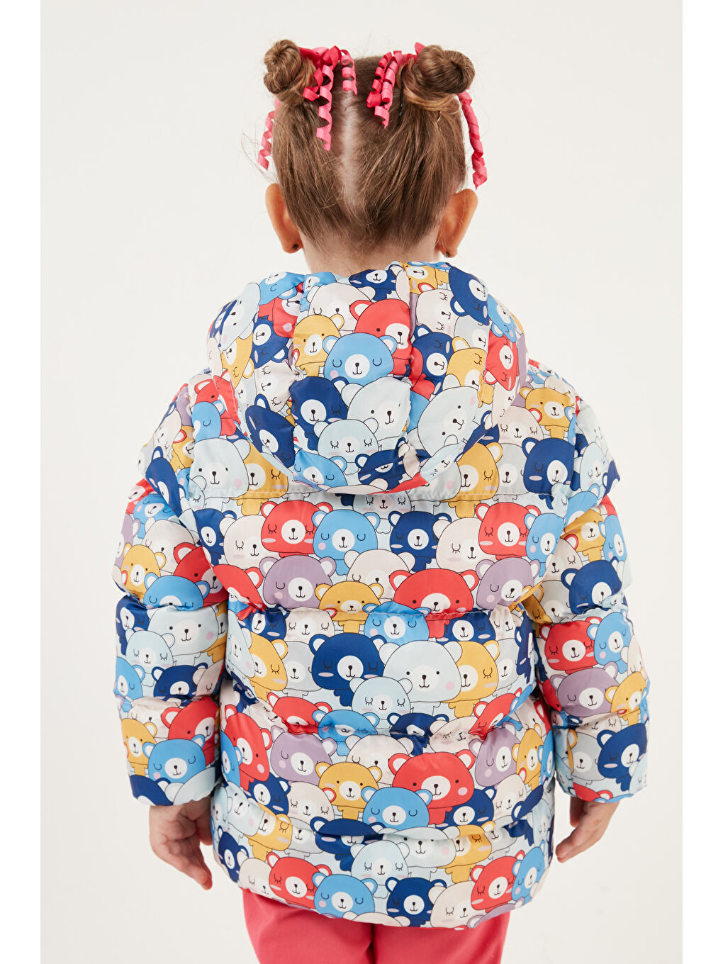 Kırmızı Ekstra Dolgulu İçi Yumuşak Polarlı Kapüşonlu Şişme Mont 5763008-5