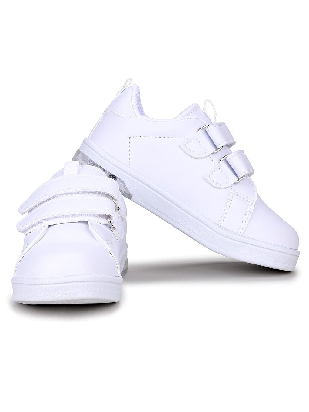 Beyaz Pepe Günlük Cırtlı Işıklı Kız/Erkek Çocuk Spor Ayakkabı-1