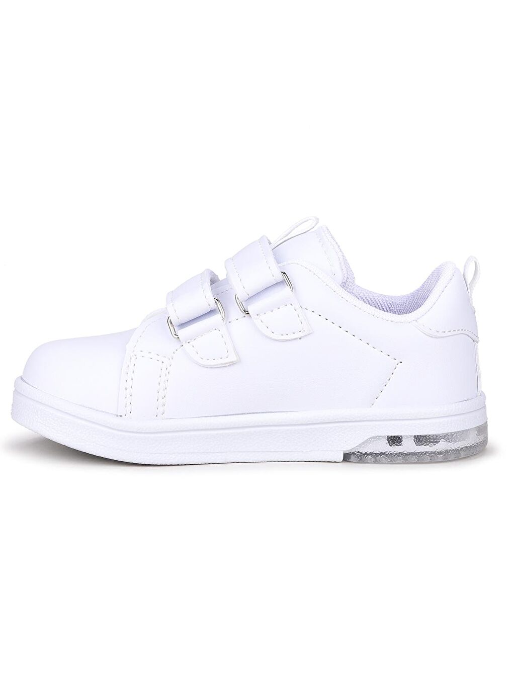 Beyaz Pepe Günlük Cırtlı Işıklı Kız/Erkek Çocuk Spor Ayakkabı-3