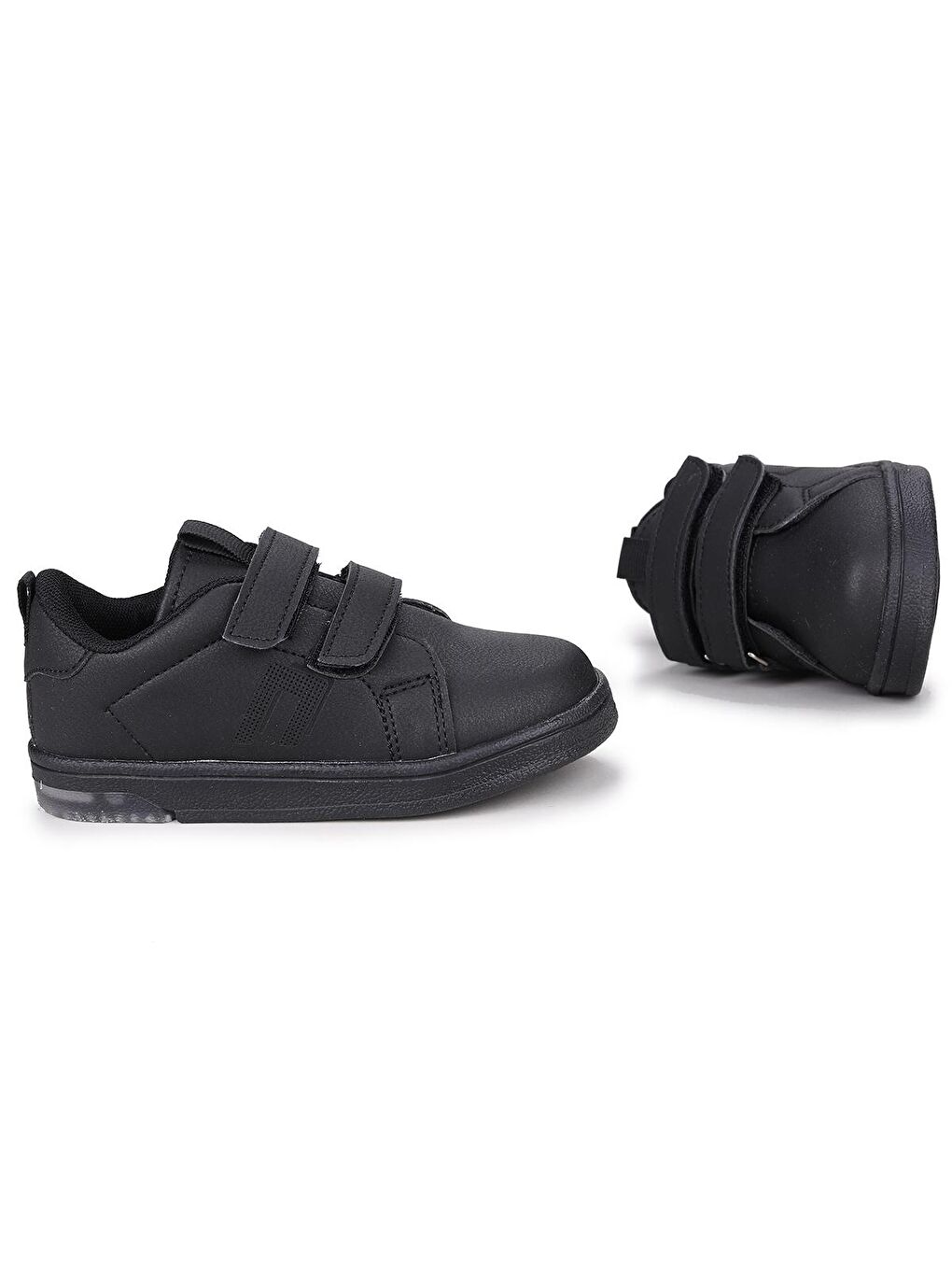 Siyah Pepe Günlük Cırtlı Işıklı Kız/Erkek Çocuk Spor Ayakkabı