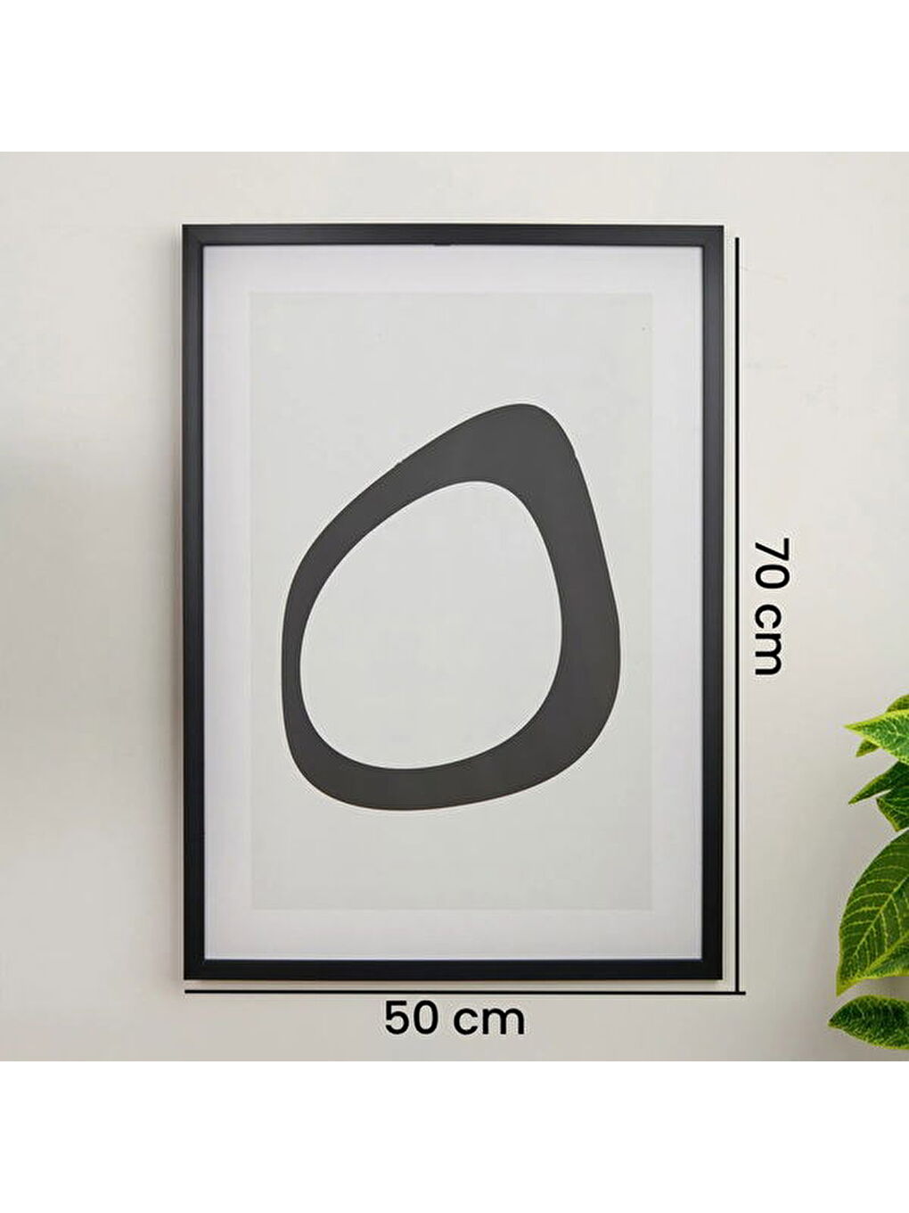 Siyah Deco Elegant Curves Tablo - 50x70 cm-3