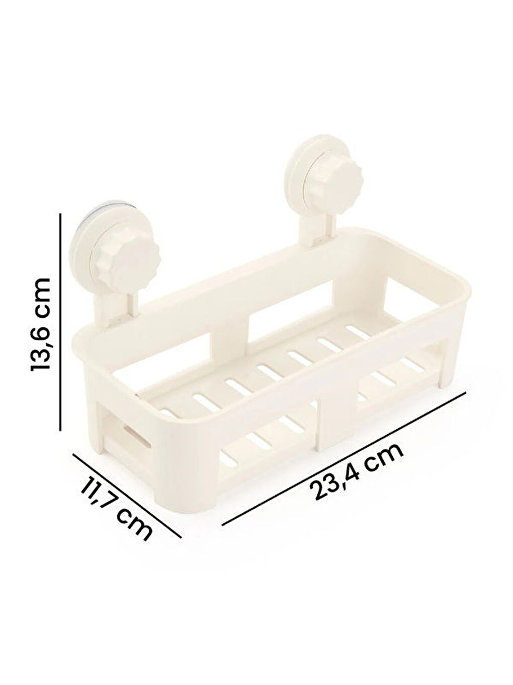 Dikdörtgen Şampuanlık - Beyaz - 23,4 cm-5