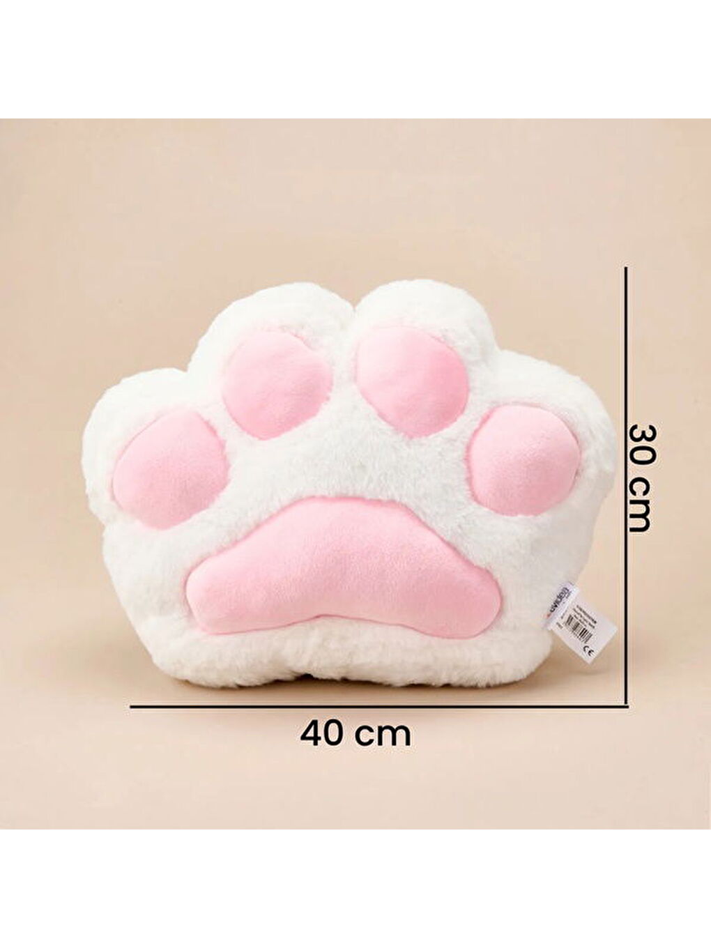 Soft Pati Figürlü Yastık - Beyaz - 40x30 cm-6