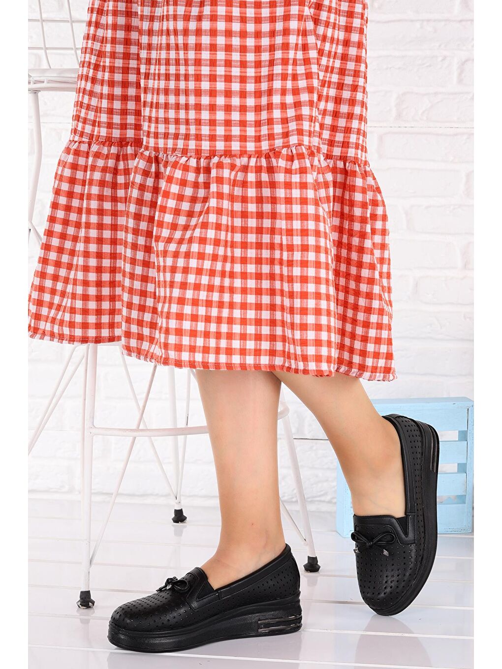 Siyah Bıyık Lazerli Günlük Kadın Babet Ayakkabı Cns 3074-1