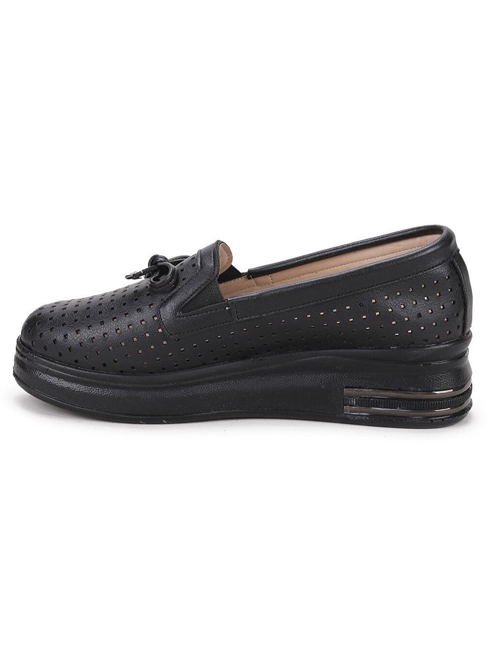 Siyah Bıyık Lazerli Günlük Kadın Babet Ayakkabı Cns 3074-4