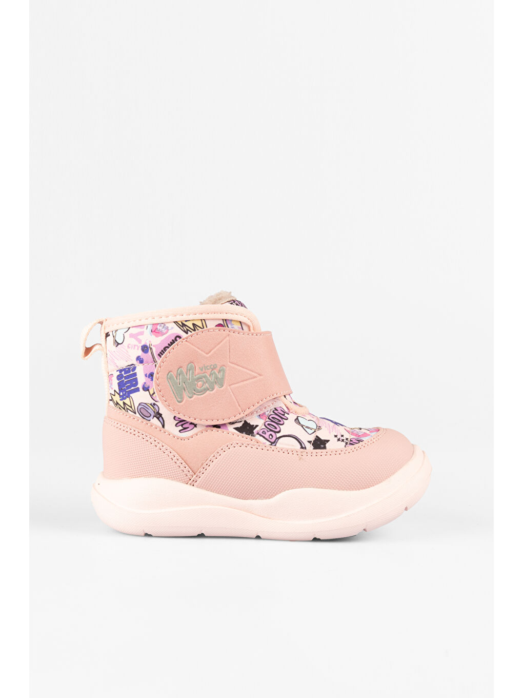 Pembe Santo Hafif Kız  Çocuk Okul Öncesi Pudra Kar Botu-3