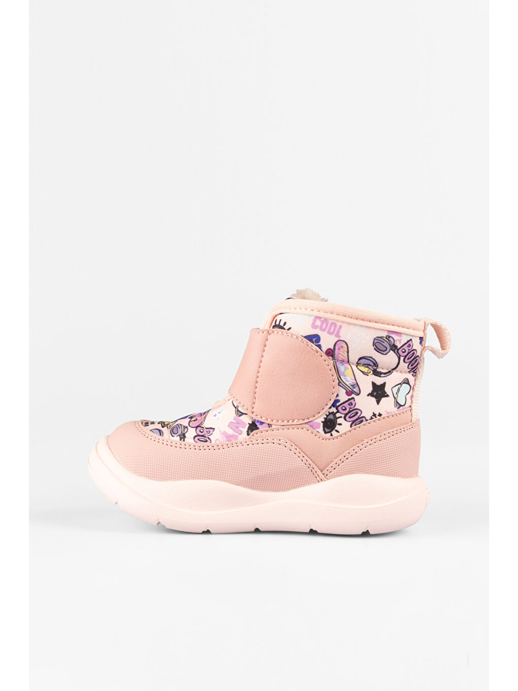 Pembe Santo Hafif Kız  Çocuk Okul Öncesi Pudra Kar Botu-4