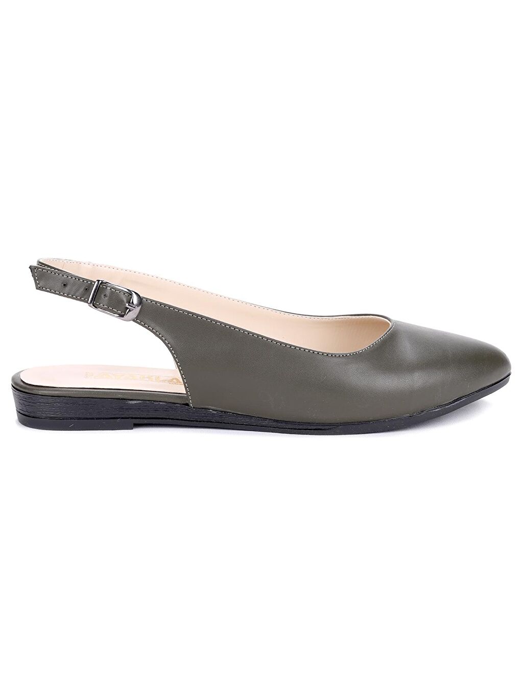 Yeşil Cilt Günlük Kemerli Kadın Babet 1920.115-3