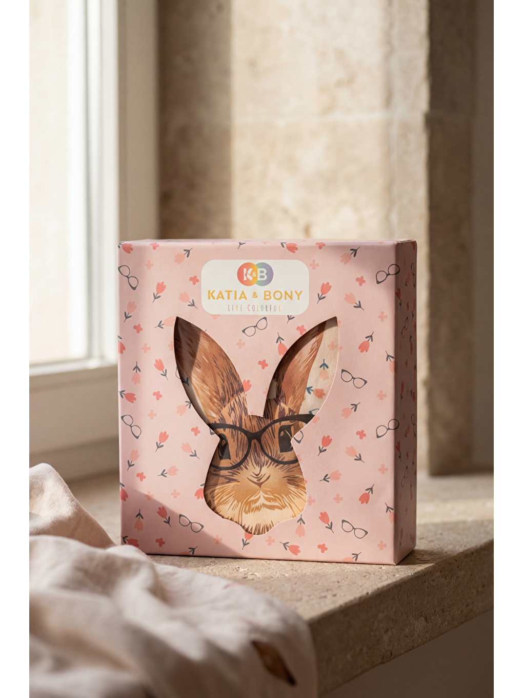 Pembe Kız Çocuk Tavşan Desenli Kutulu Pijama Takımı-2