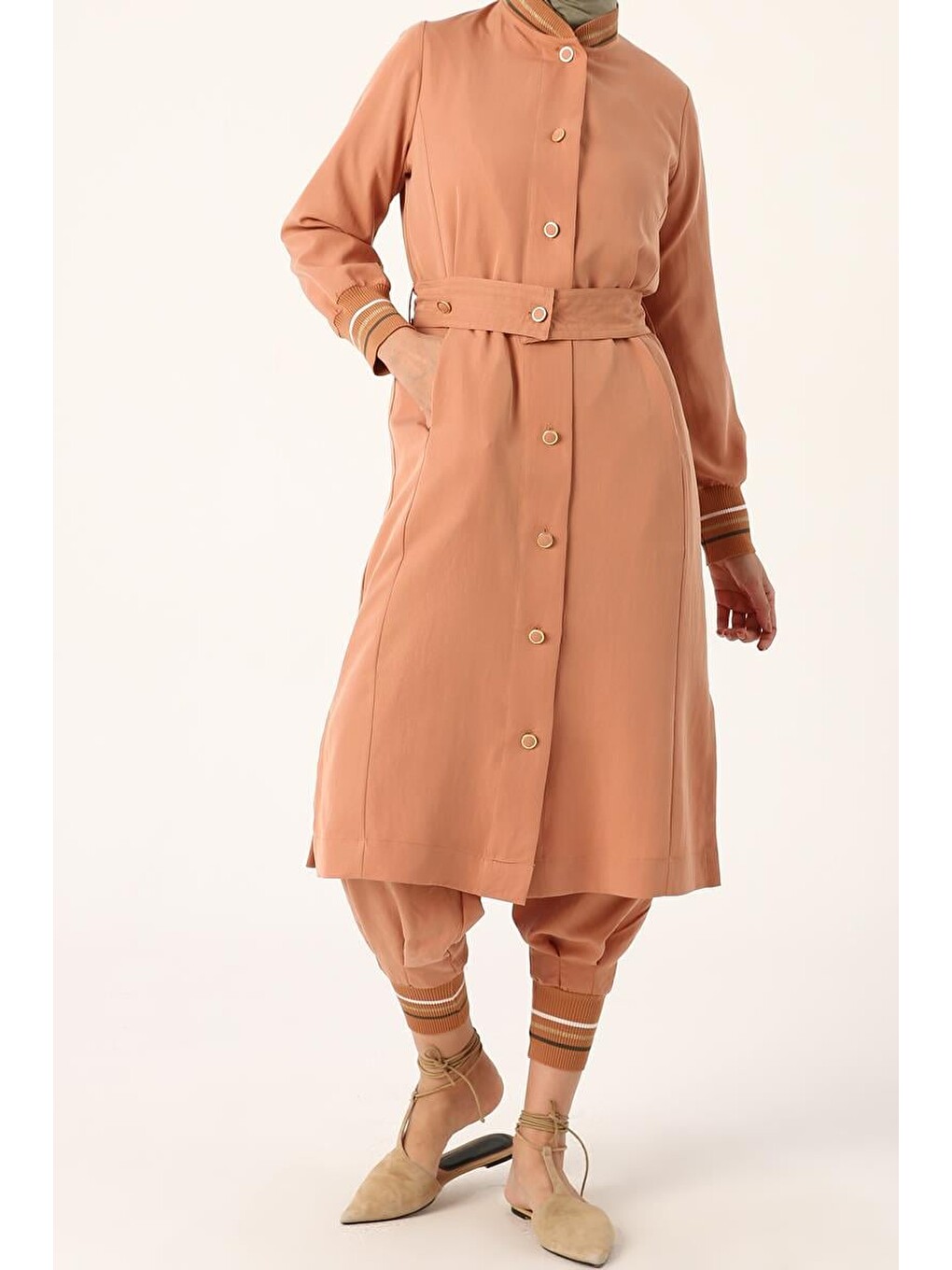 Pembe Somon-rahat Kalıp Pantolon-3