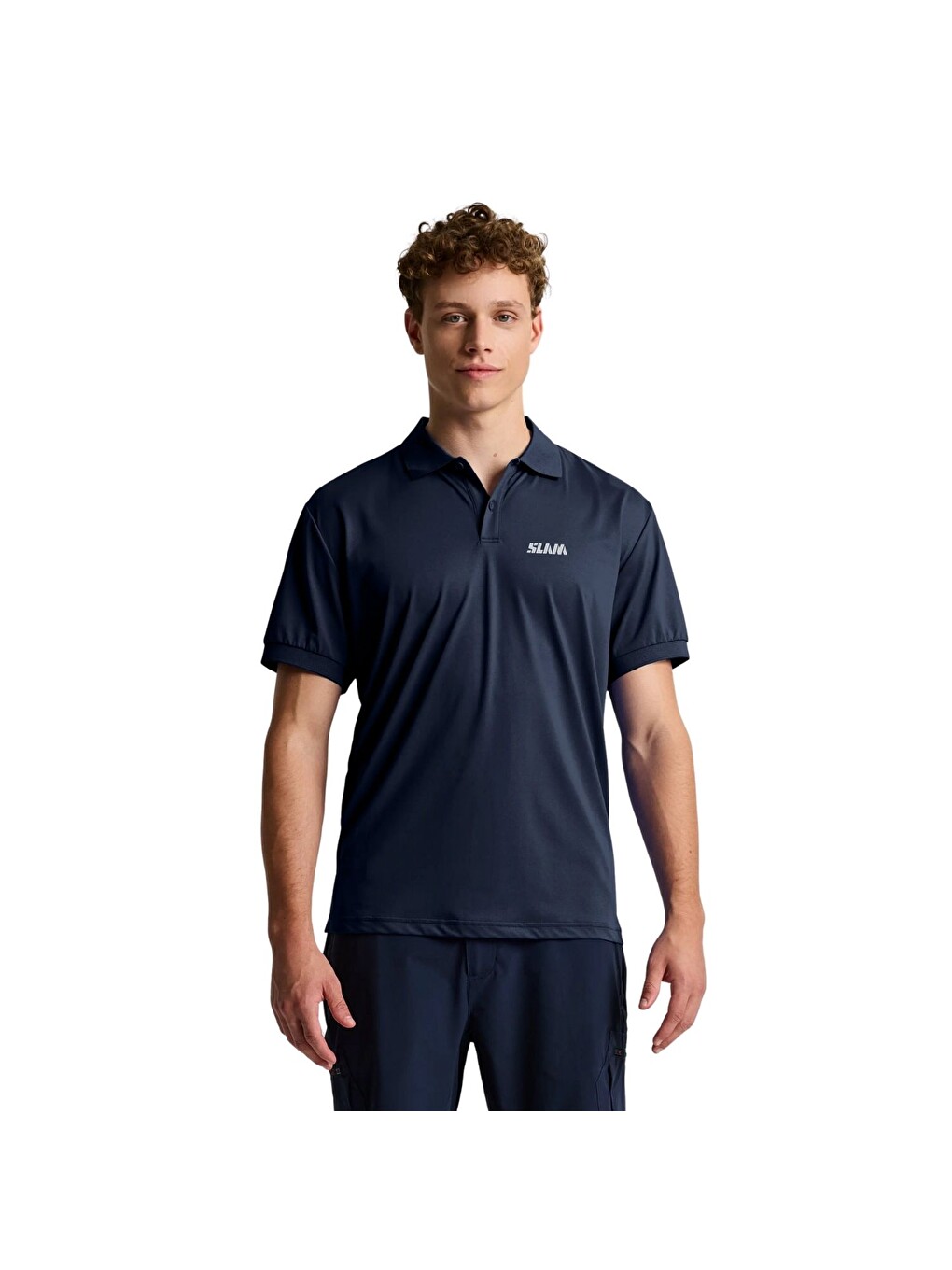 Lacivert Tech Pique Polo Ss Erkek Siyah Tişört