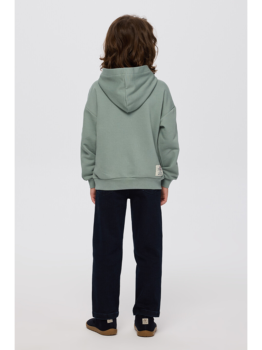 Erkek Çocuk Kapüşonlu Yeşil Sweatshirt-1