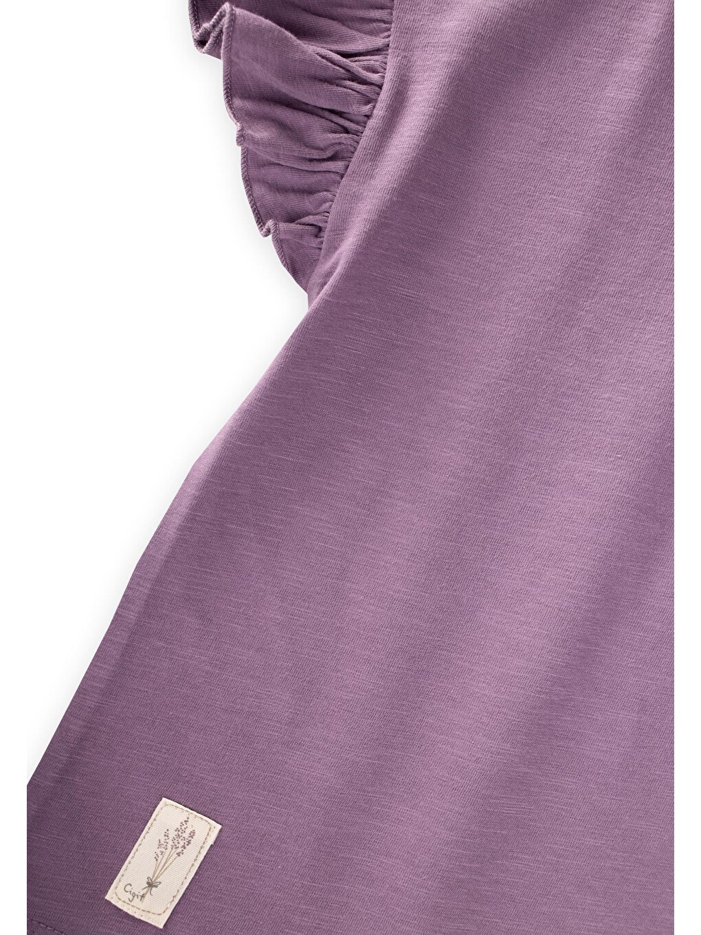 Müslin Şalvarlı T-Shirt Takım 2-10 Yaş Mor-2