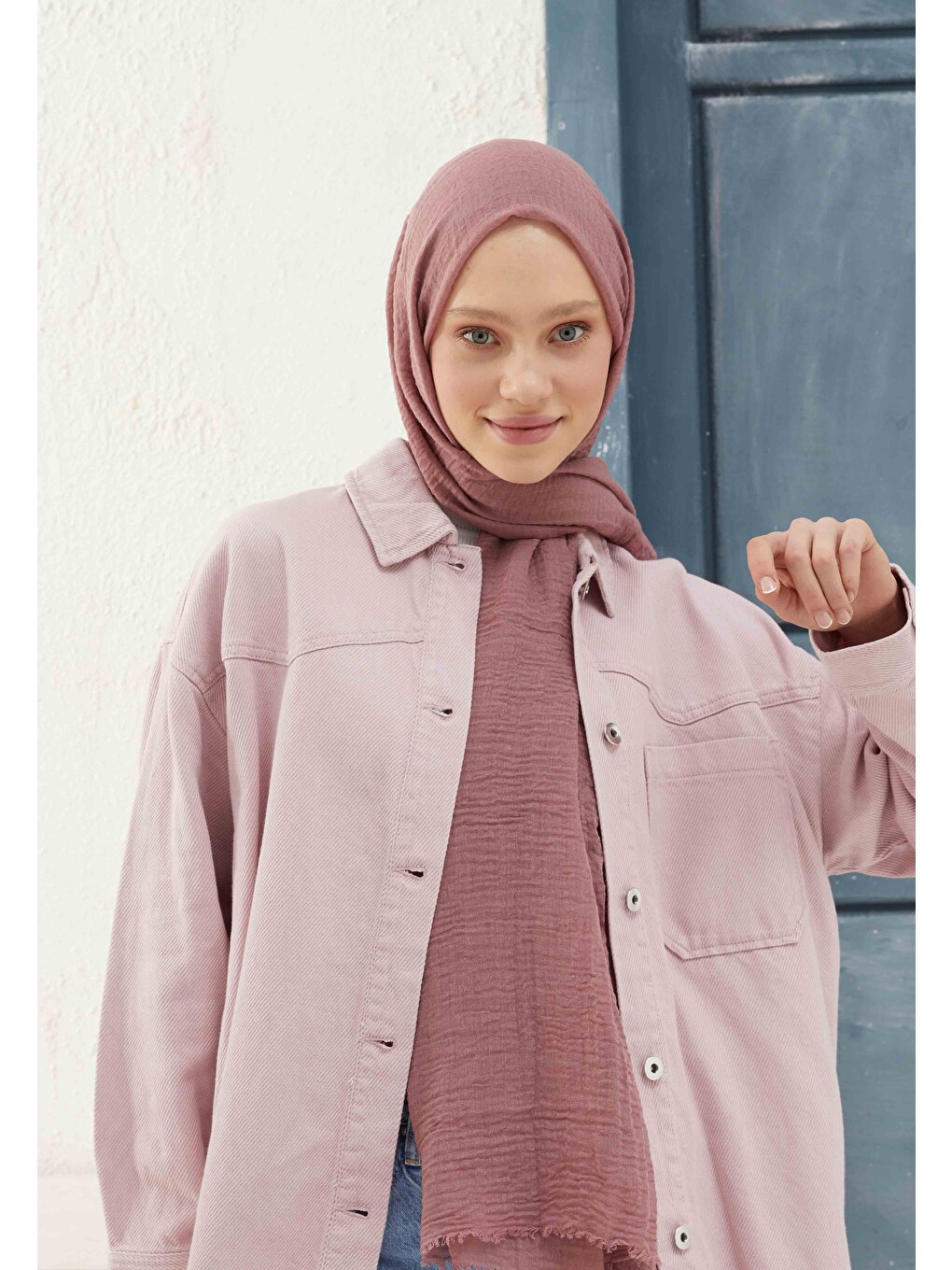 Pembe Bürümcük Şal Gül Kurusu-3