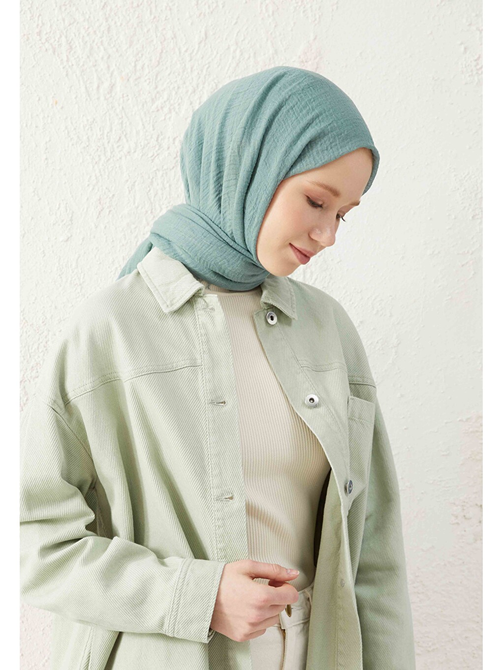 Turkuaz Bürümcük Şal Aqua-5