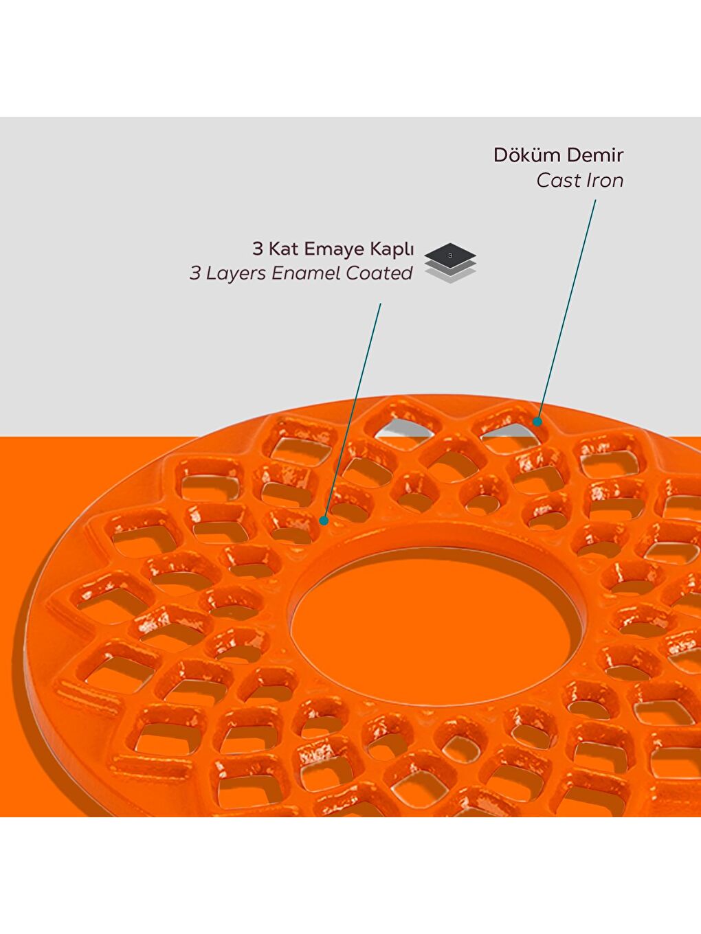 LAVA Turuncu Demir Nihale Çap(Ø)20cm. - 4