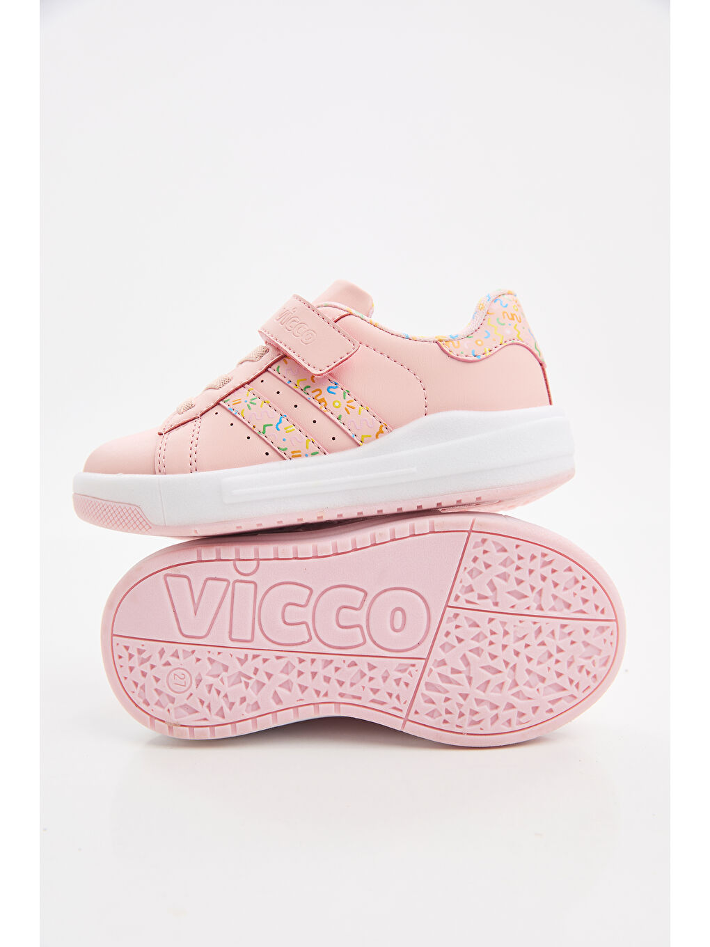 Pembe Pukky Işıklı Kız Okul Öncesi Pudra Sneaker-5