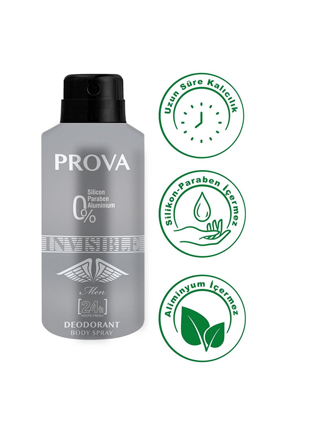 Prova Karışık Invisible EDP Erkek Parfüm 120 ml ve Deodorant 150 ml 3 Adet - 2