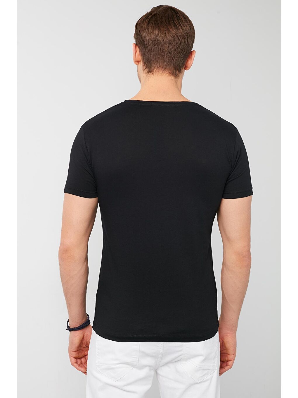 Buratti Siyah % 100 Pamuk Slim Fit V Yaka Basic T Shirt 5412001 - 3