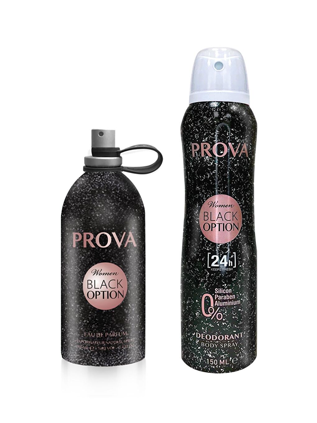 Prova Karışık Black Option EDP Kadın Parfüm 120 ml ve Deodorant 150 ml