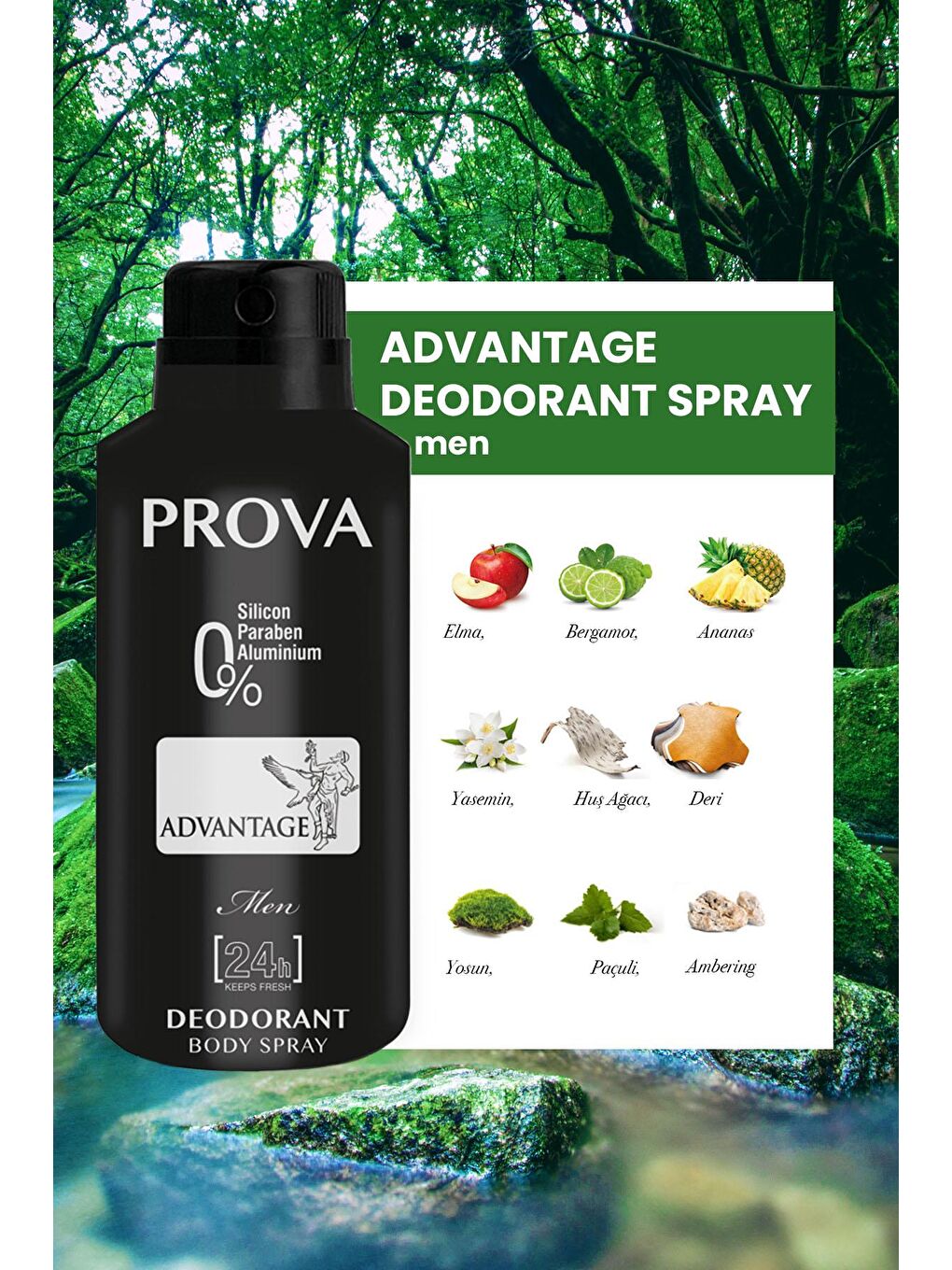 Prova Karışık Advantage EDP Erkek Parfüm 120 ml ve Deodorant 150 ml - 1