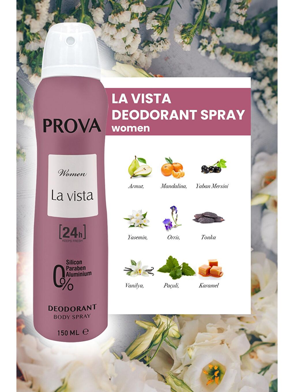 Prova Karışık La Vista EDP Kadın Parfüm 120 ml ve Deodorant 150 ml - 1