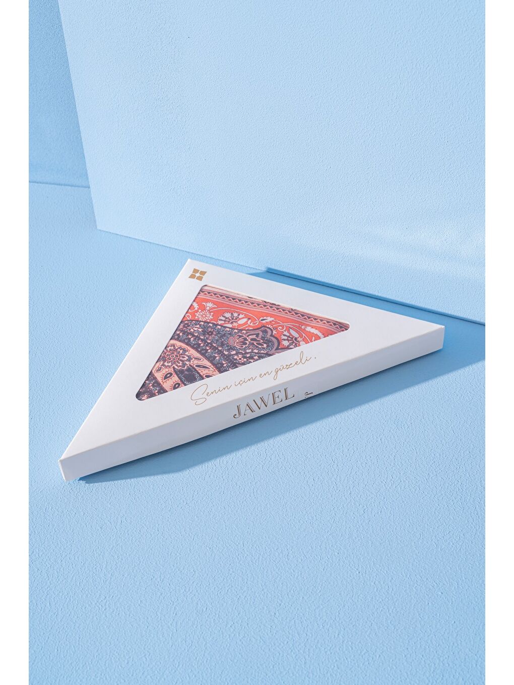 Turuncu Kadın Etnik Desen Soft Şal Adessa-2