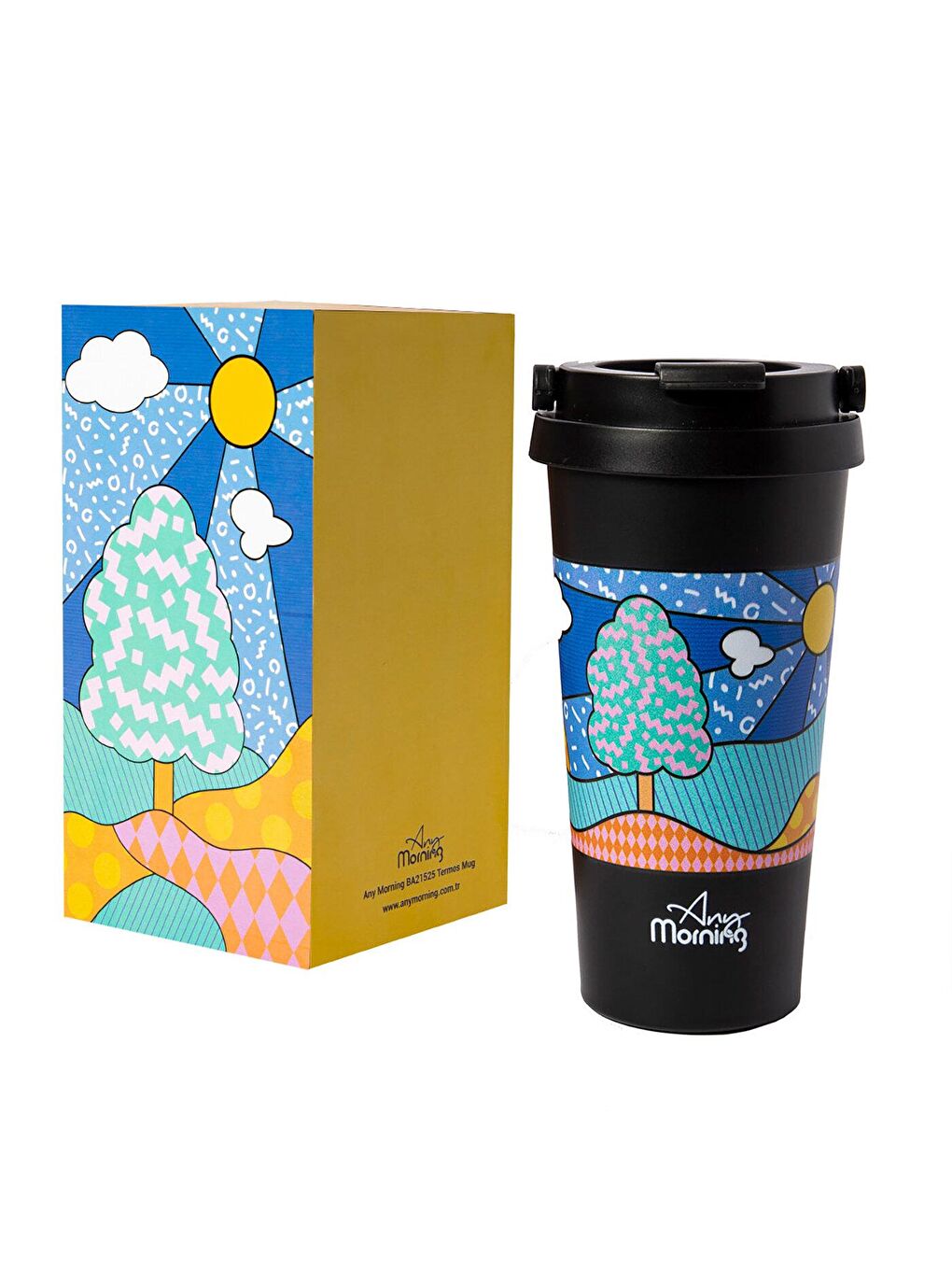 Any Morning Siyah BA21525 Termos Mug 500 ml - 1