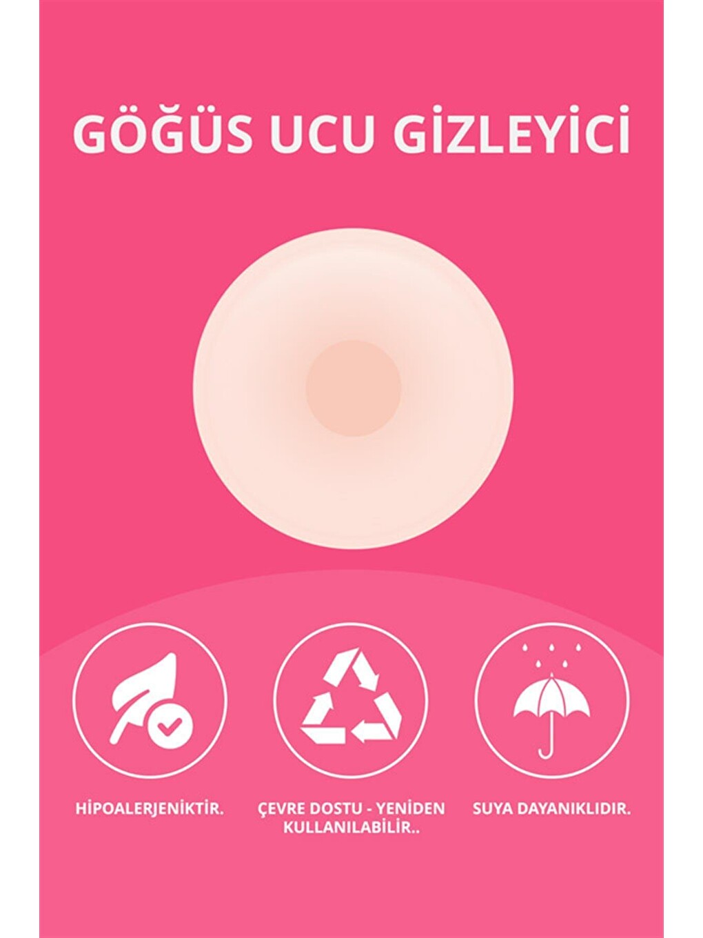 Karışık Silikon Göğüs Ucu Kapatıcı, 2'Li Paket-2