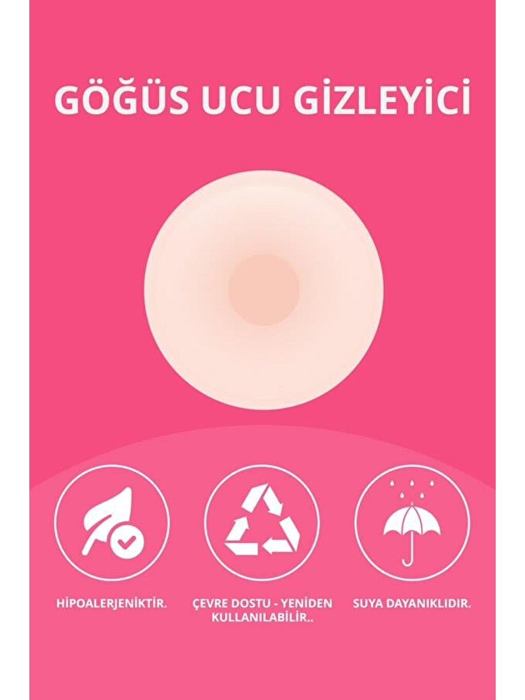 Bej Silikon Göğüs Ucu Kapatıcı-1