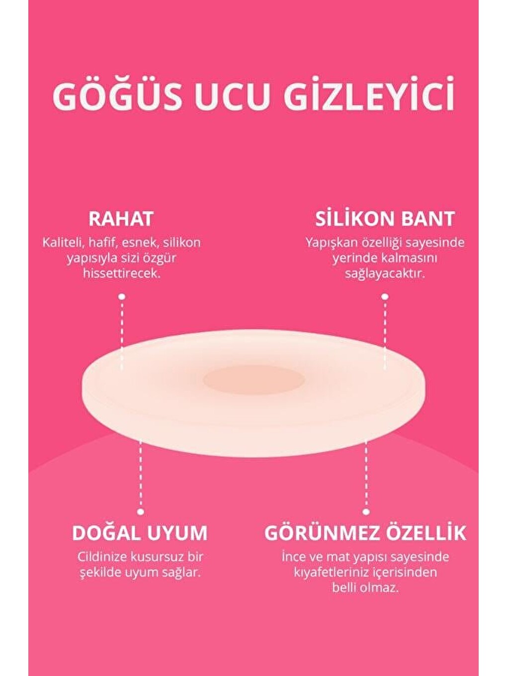Bej Silikon Göğüs Ucu Kapatıcı-2