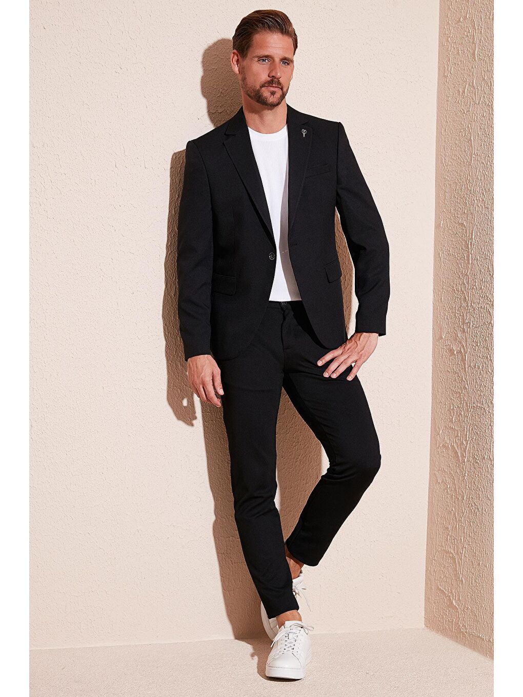 Buratti Siyah Slim Fit 6 Drop Tek Yırtmaçlı Blazer Ceket NİPOYE - 2