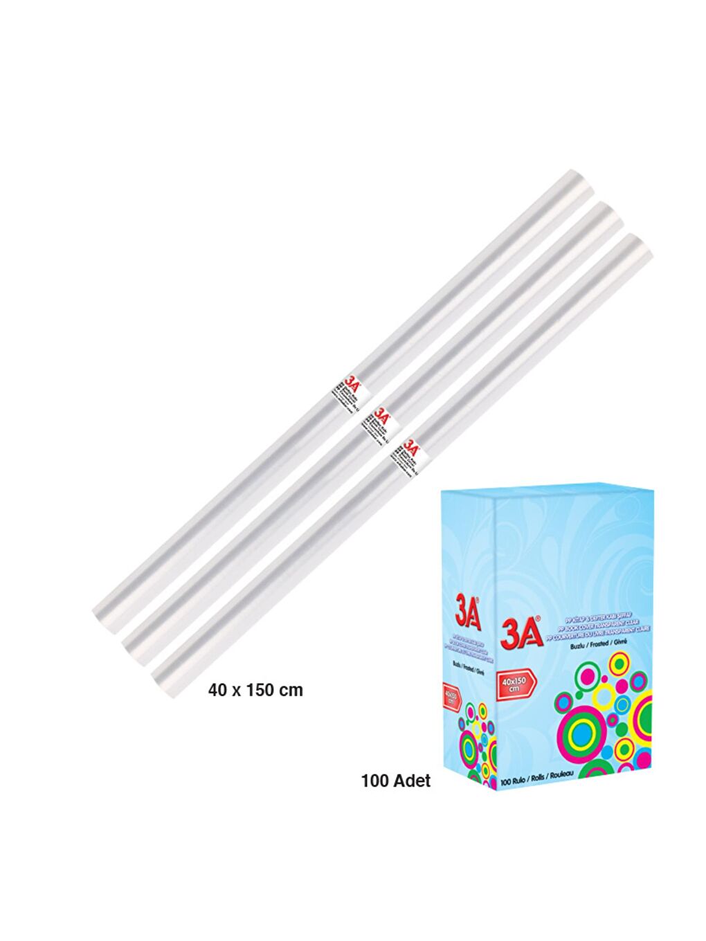 40x150 Rulo Kaplık Şeffaf 100 Adet Kod:1120