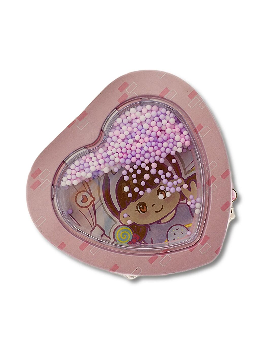 Kilitli Metal Kalp Şekilli Kumbara (0356) Pembe-4