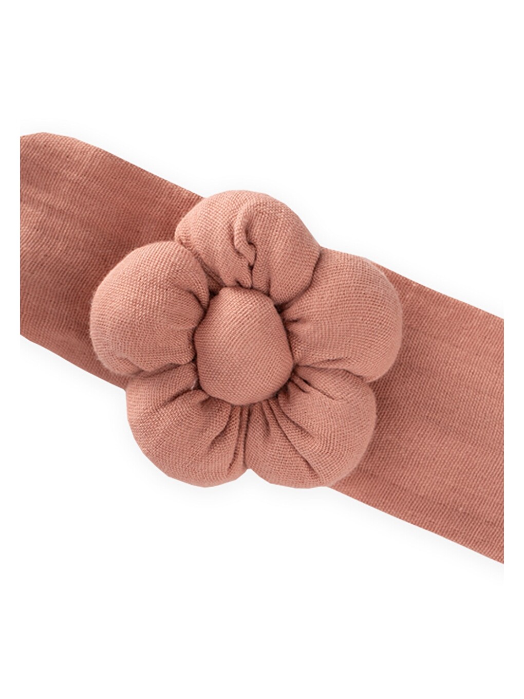 Turuncu Müslin Papatya Lastikli Bandana Yavru Ağzı-1