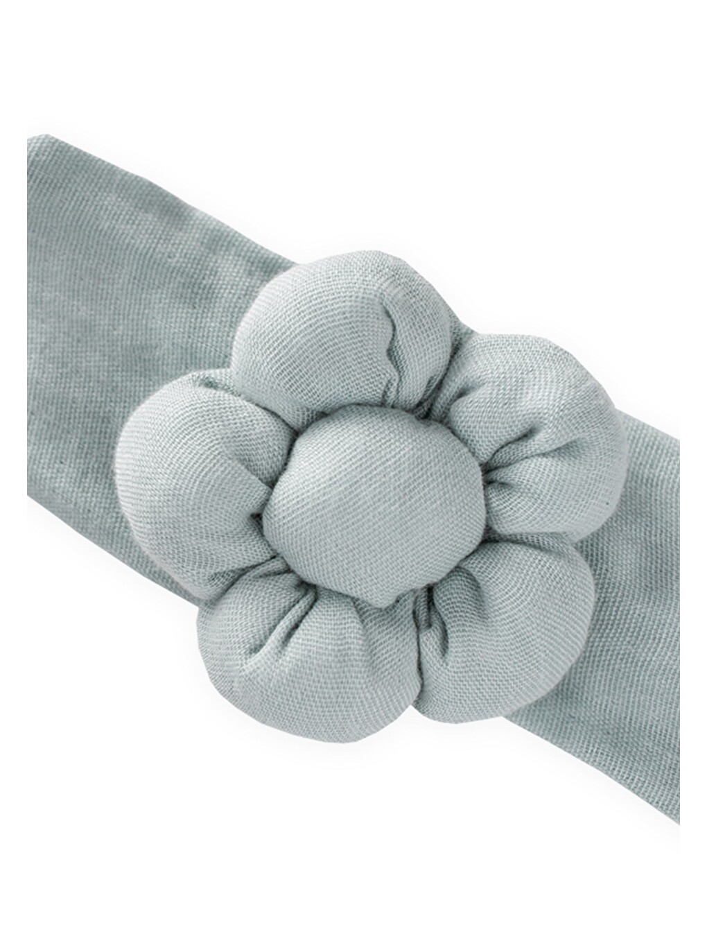 Müslin Papatya Lastikli Bandana Mint Yeşili-1