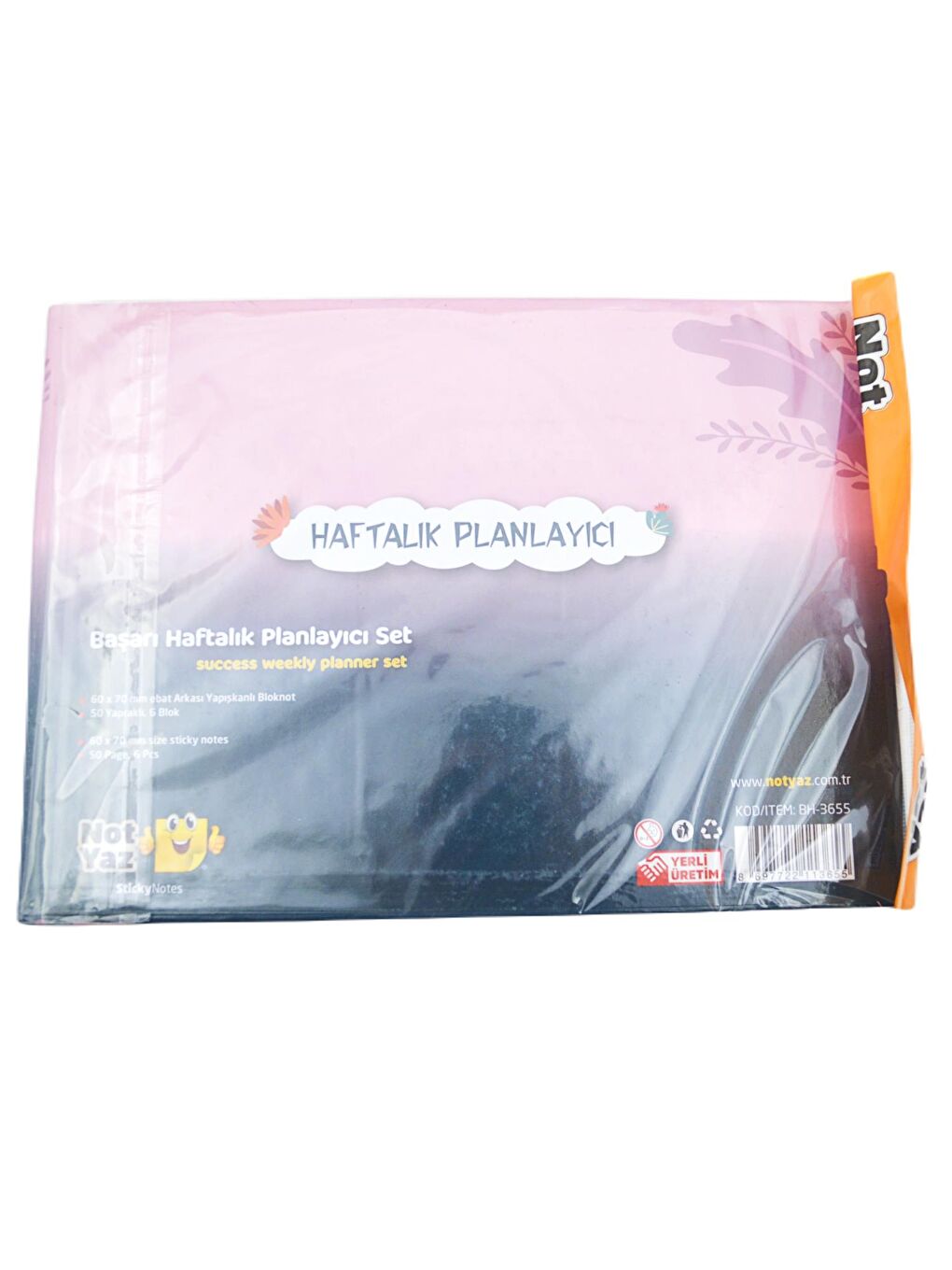 29x21 50 Yaprak 6 Blok Başarı Haftalık Planlayıcı Kaktüs (BH-3655)-1