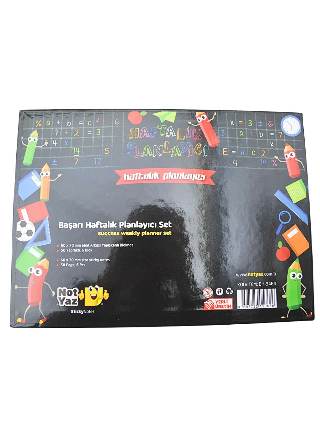 29x21 50 Yaprak 6 Blok Başarı Haftalık Planlayıcı Kalemler (BH-3464)-1