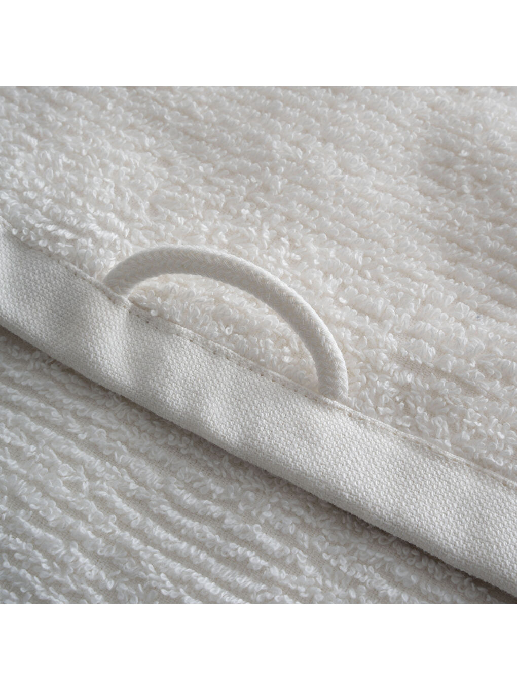 Ekru Tria Yüz Havlusu %100 Pamuk Jakarlı Krem-Vizon 50x90 Cm-4