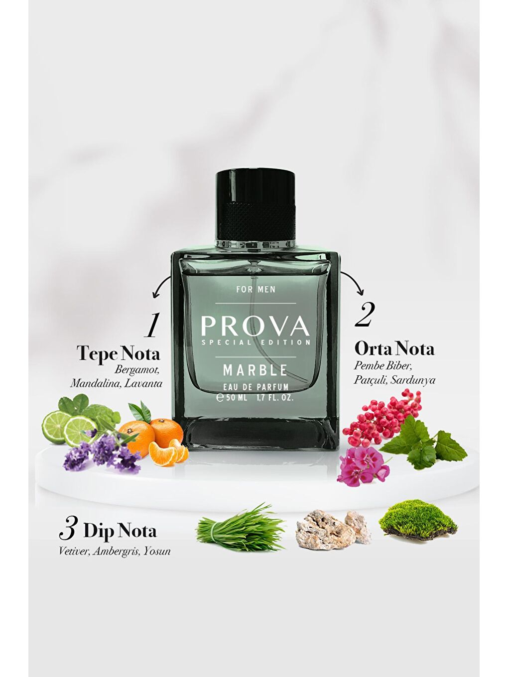 Prova Karışık Special Edition Marble 50 ml Aromatik Baharatlı Koku EDP Erkek Parfümü - 1