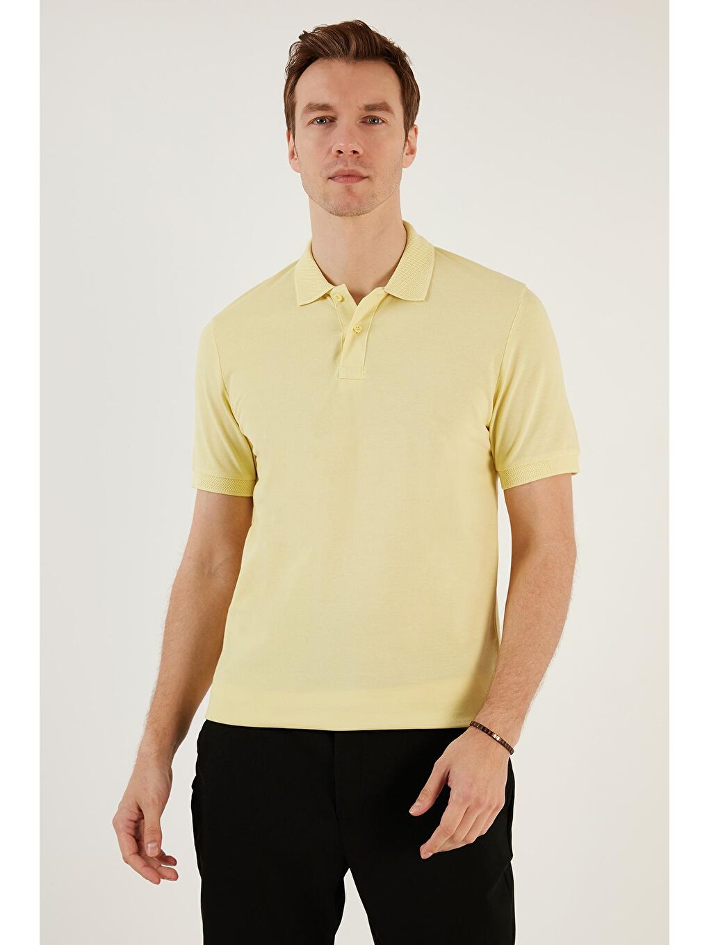 Buratti Sarı Pamuklu Regular Fit Düğmeli Polo Yaka T Shirt 5902739 - 2