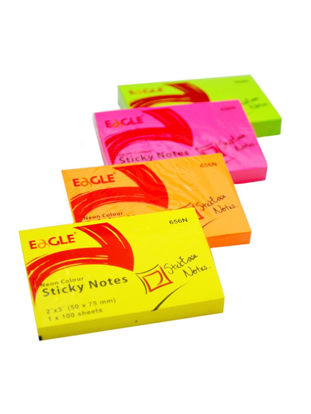 50x75 mm Neon Renk Sticky Yapışkanlı Not Kağıdı 100 Yaprak (656N) 4 Adet