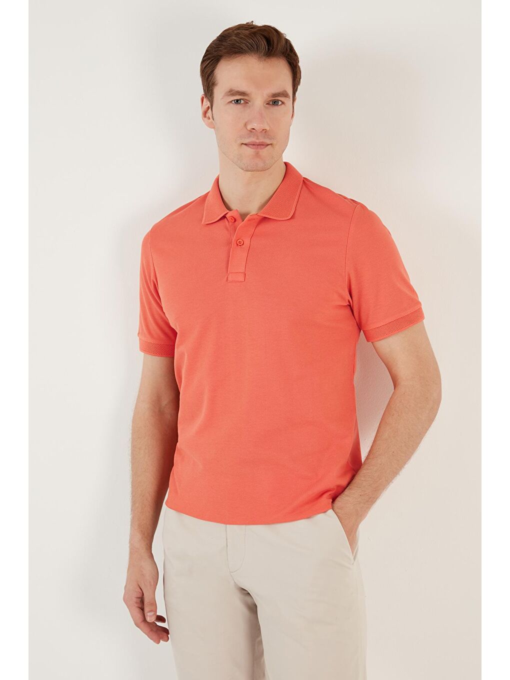 Buratti Turuncu Pamuklu Regular Fit Düğmeli Polo Yaka T Shirt 5902739 - 1