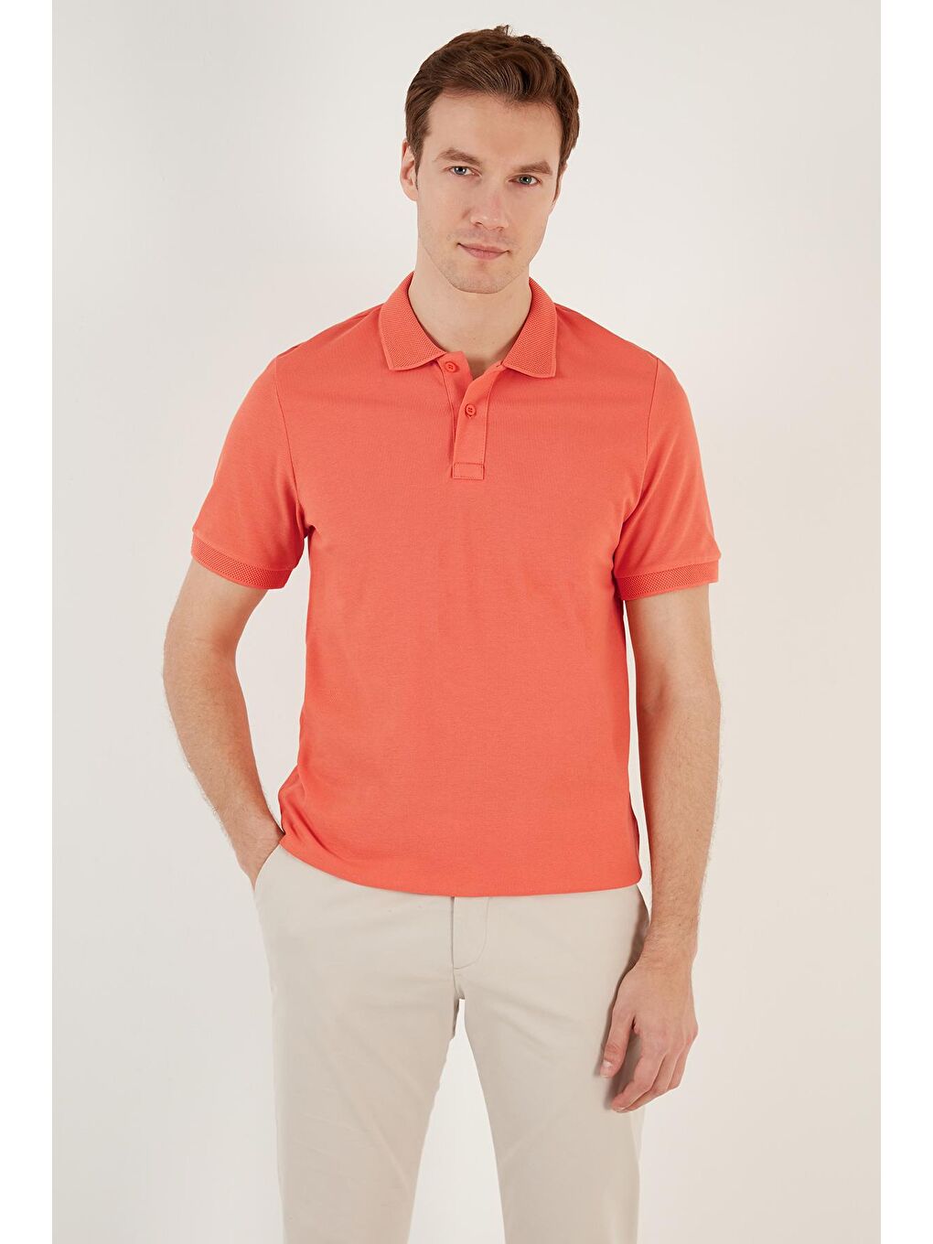 Buratti Turuncu Pamuklu Regular Fit Düğmeli Polo Yaka T Shirt 5902739 - 2