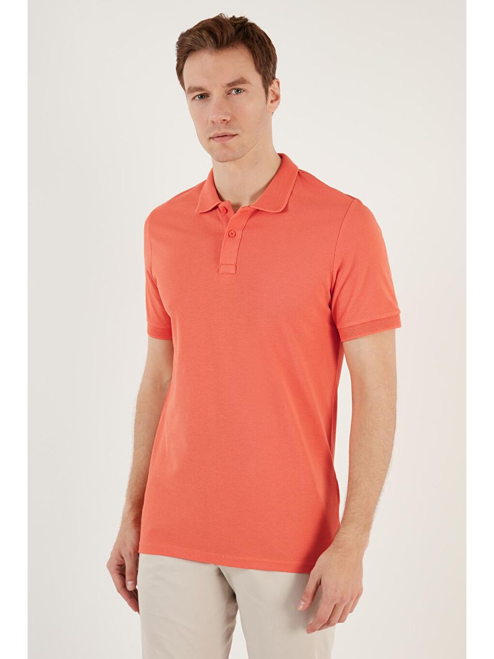 Buratti Turuncu Pamuklu Regular Fit Düğmeli Polo Yaka T Shirt 5902739 - 4