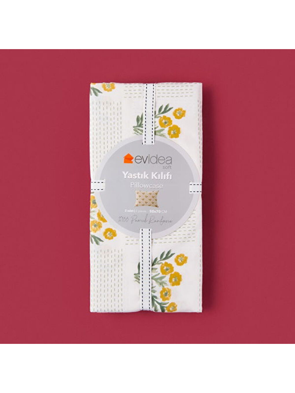 Soft Folky 2'li Yastık Kılıfı - Beyaz - 50x70 cm-2